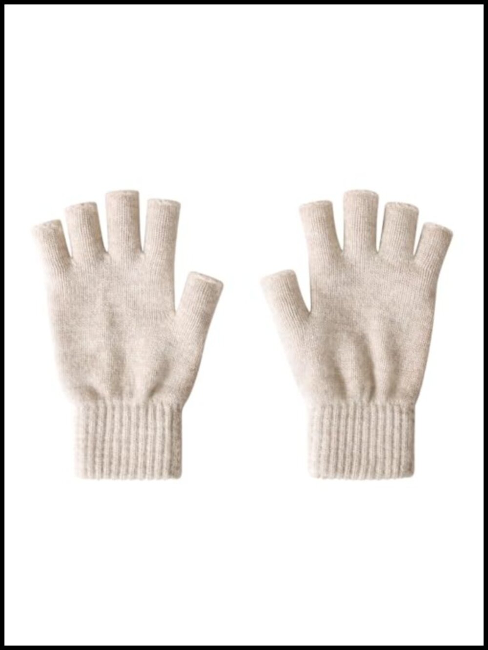 Pure Wool Half Finger Fingerless Gloves Mittens Unisex Outdoor Tactical Hunting
